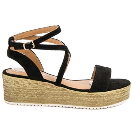 Ch. Creation Sandales compensées noires