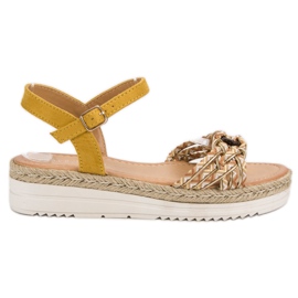 Ch. Creation Sandales Espadrilles à la Mode jaune
