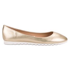 Yes Mile Ballerines dorées classiques d'or