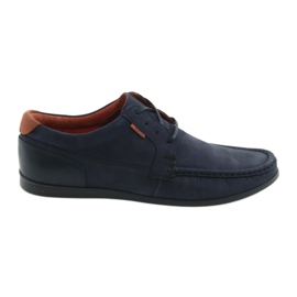 Mocassins noués Badura 3175 bleu marine orange