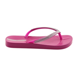 Ipanema Les tongs des filles chaînes en argent 82528 rose