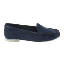 Mocassins femme en daim Sergio Leone 722 bleu marine