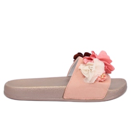 Chaussons Champagne BG19 roses à fleurs