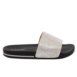 Noir BG21P Chaussons noirs avec zircones cubiques le noir