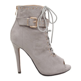 Gris Bottes à doigts ouverts gris SY-29P Gris