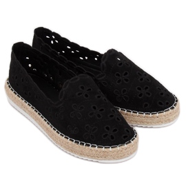 Espadrilles ajourées noires LT112 Noir le noir