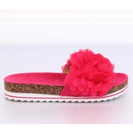 Flower power fuchsia BG47P Chaussons fuchsia rose