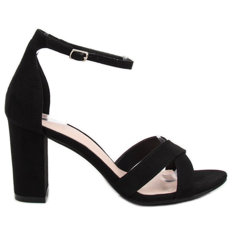 Sandales sur le poteau noir NF-40P Noir le noir