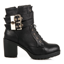 Bottes confortables avec fourrure noir