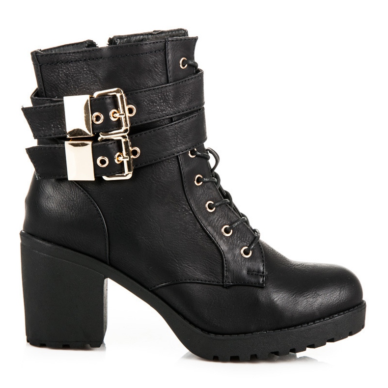 Bottes confortables avec fourrure le noir