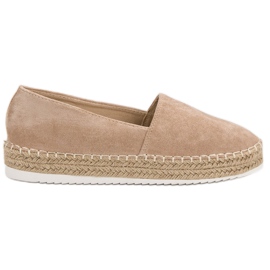Small Swan Espadrilles En Daim Beige