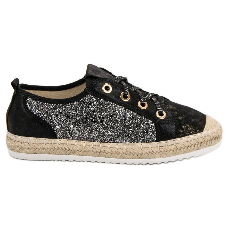 Espadrilles nouées le noir