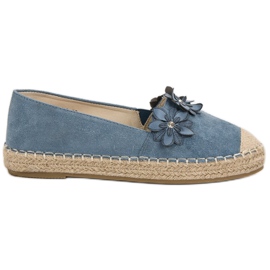 Espadrilles À Fleurs bleu