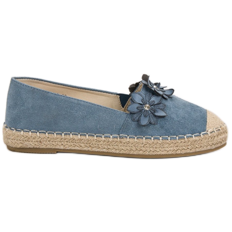 Espadrilles À Fleurs bleu
