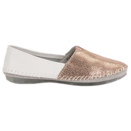 Slippers en cuir VINCEZA blanc jaune