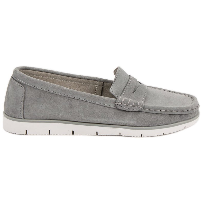 Mocassins en cuir VINCEZA gris Mocassins en cuir VINCEZA gris