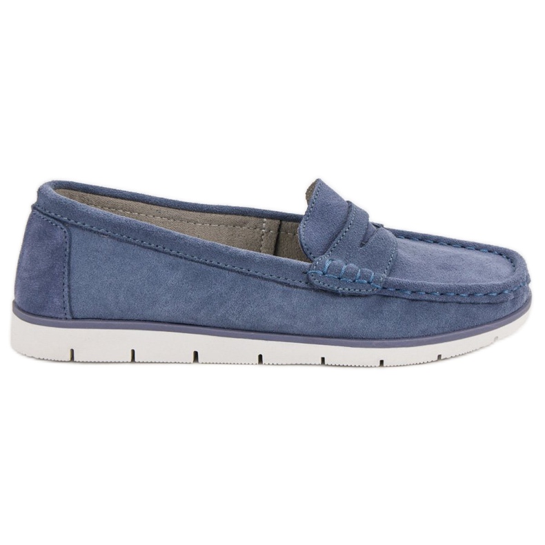 Mocassins en cuir VINCEZA bleu Mocassins en cuir VINCEZA bleu