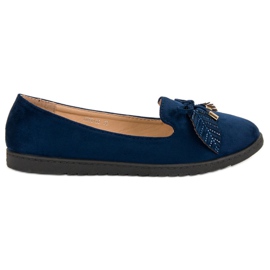 Comer Ballerines en daim bleu marine