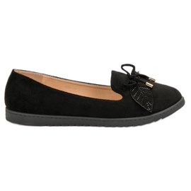 Comer Ballerines en daim noires le noir