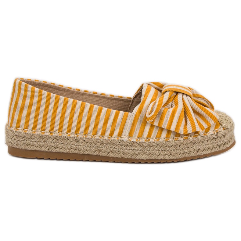 Espadrilles à rayures jaune
