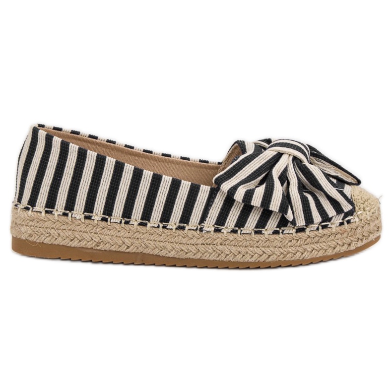 Espadrilles à rayures le noir brun