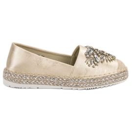 Espadrilles Dorées Avec Ornements