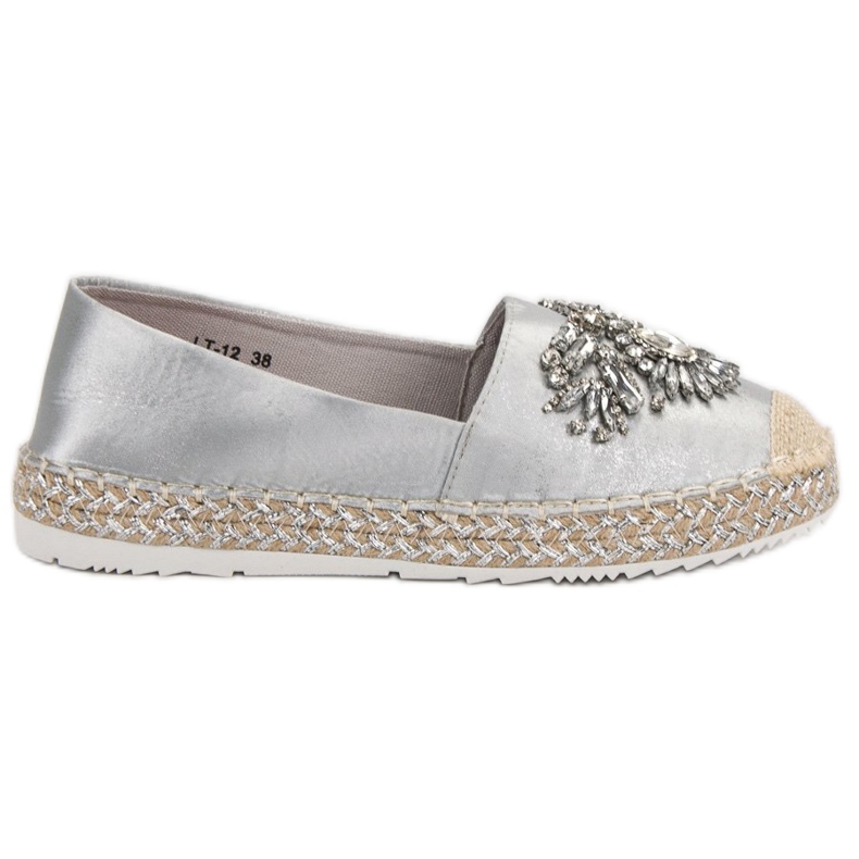 Espadrilles Grises Avec Ornements Espadrilles Grises Avec Ornements