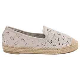 SHELOVET Espadrilles Ajourées En Daim gris