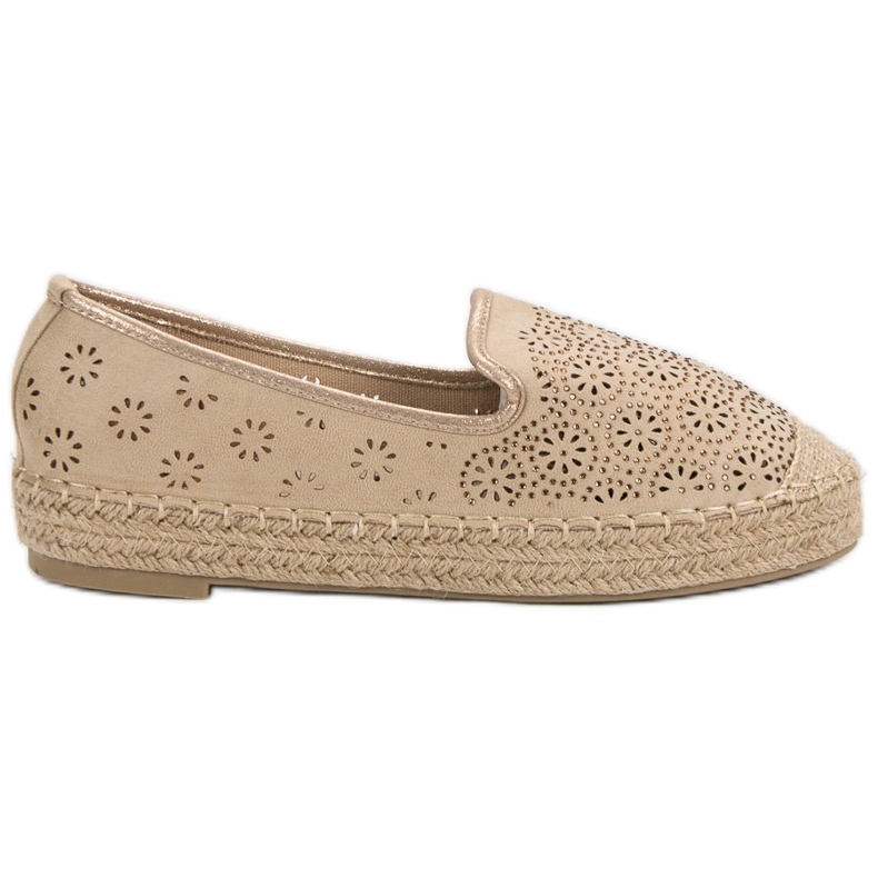 Espadrilles Ajourées En Daim brun