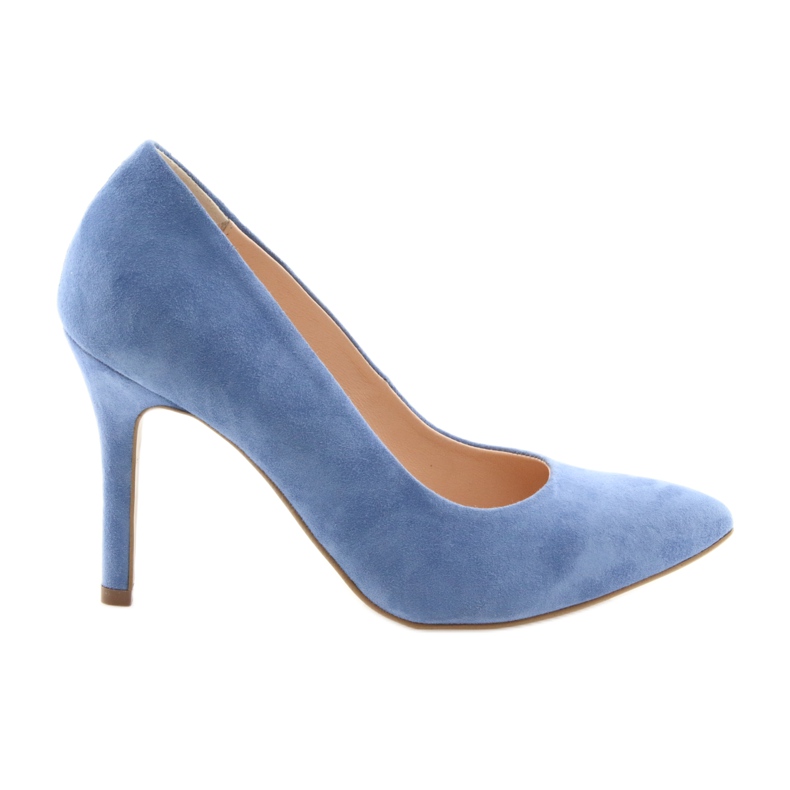 Escarpins sur un stiletto chaussures pour femmes Edeo 3313 bleu