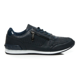 Chaussures confort serpent bleu bleu marine