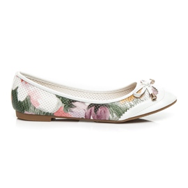 Sergio Todzi Ballerine fleurie blanc