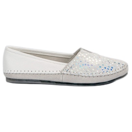 Filippo Baskets à enfiler en cuir blanches