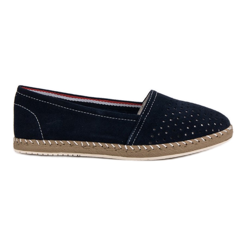 Filippo Espadrilles en cuir bleu marine