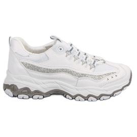 Baskets à paillettes blanc