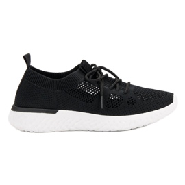 Chaussures de sport aérées le noir