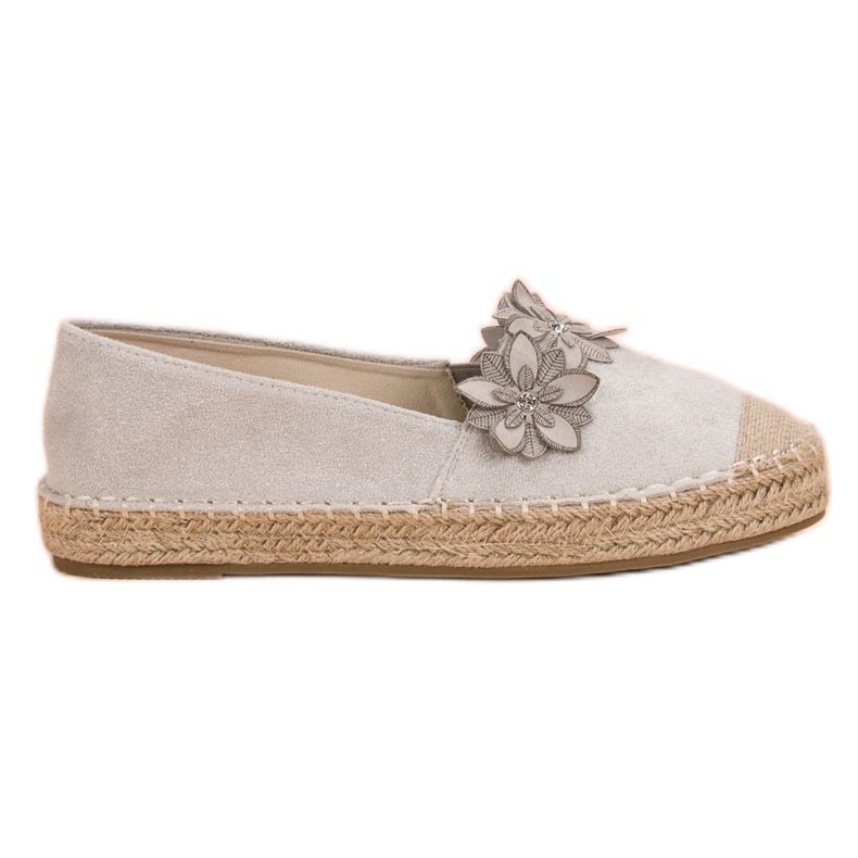 Espadrilles À Fleurs gris
