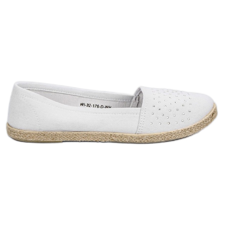 Espadrilles Blanches Avec Cristaux