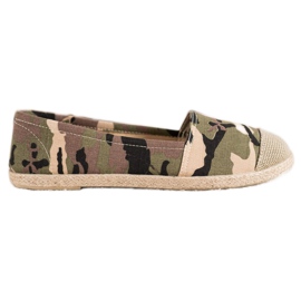 Espadrilles à la mode Moro brun vert