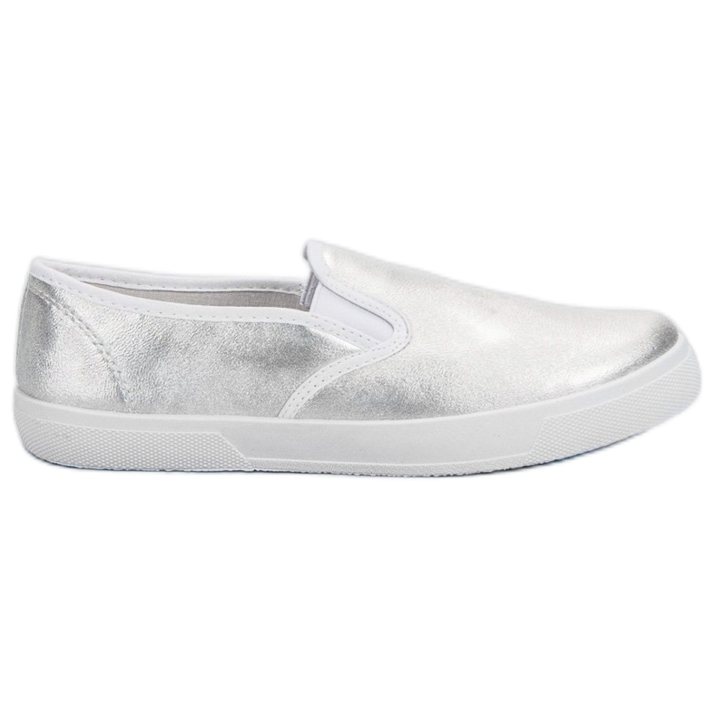 Slipons d'argent gris Slipons d'argent gris
