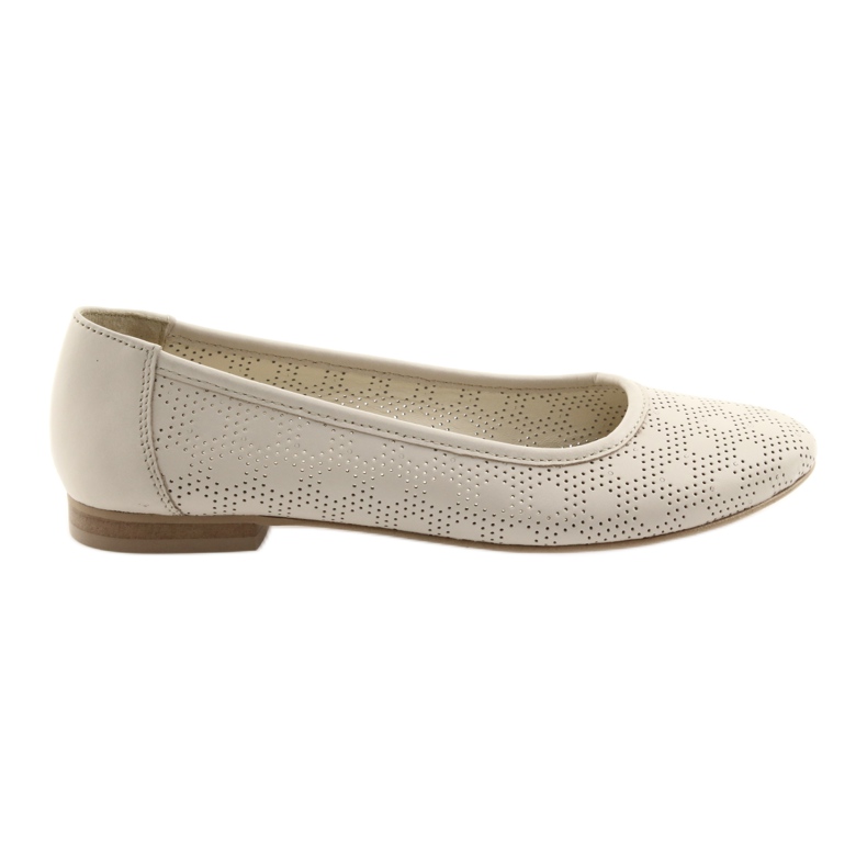 Ballerines femme beige cuir Angello 1780
