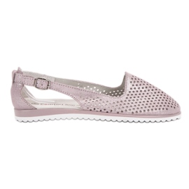Ballerines VINCEZA en cuir rose