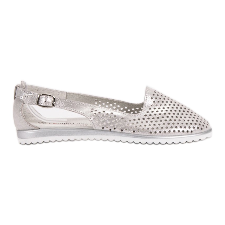 Ballerines VINCEZA en cuir gris
