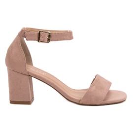 Sandales en daim sur un bar VINCEZA rose