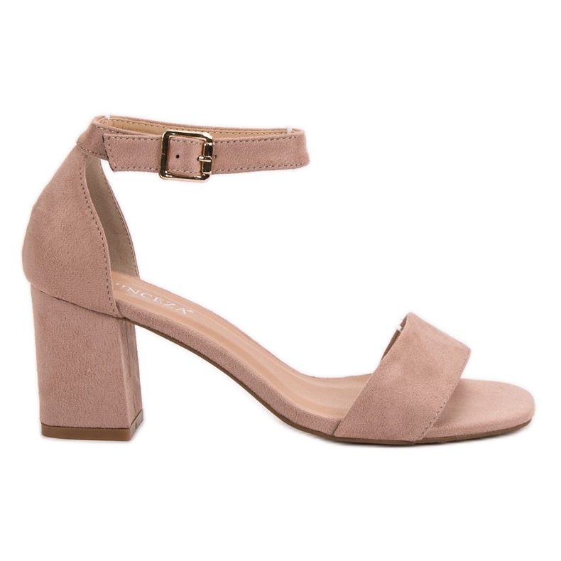 Sandales en daim sur un bar VINCEZA rose