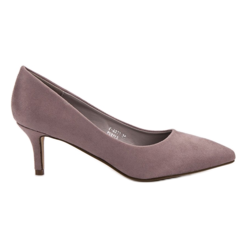 Ideal Shoes Escarpins confortables sur une épingle violet