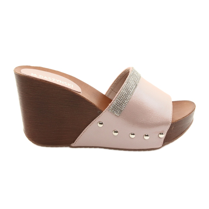 M.Daszyński Chaussons compensés Daszyński AM43 avec zircone cubique rose