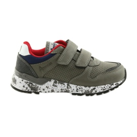 American Club chaussures de sport semelle intérieure en cuir gris rouge bleu marine