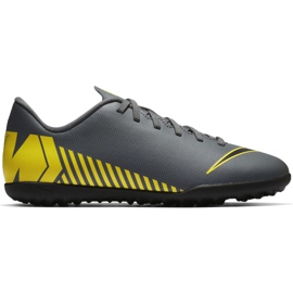Chaussures de football Nike Mercurial Vapor X 12 Club Tf Jr AH7355-070 le noir gris