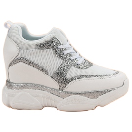 Baskets VICES avec brocart blanche